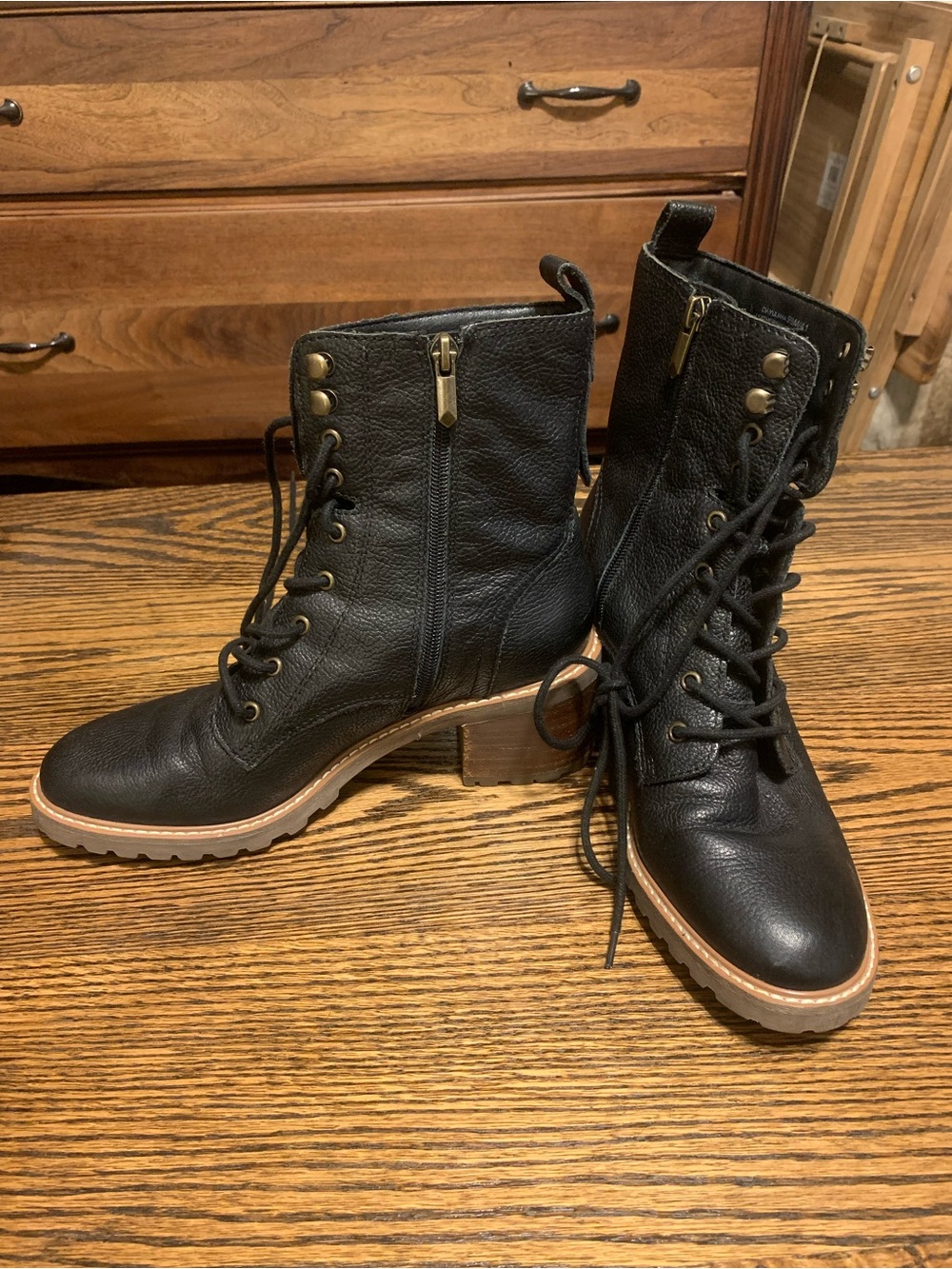 Crown Vintage Black LaceUp Boot